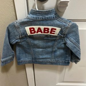 Babe Ingrid and Isabel baby jean jacket